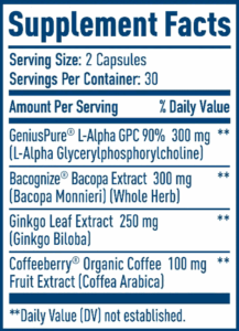 NativePath Brain Health Supplement Facts